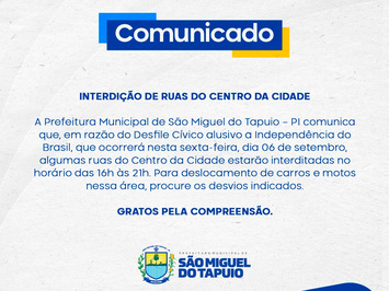 Comunicado sobre Desfile Cívico