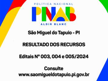 Resultado dos recursos dos Editais N° 003, 004 e 005/2024